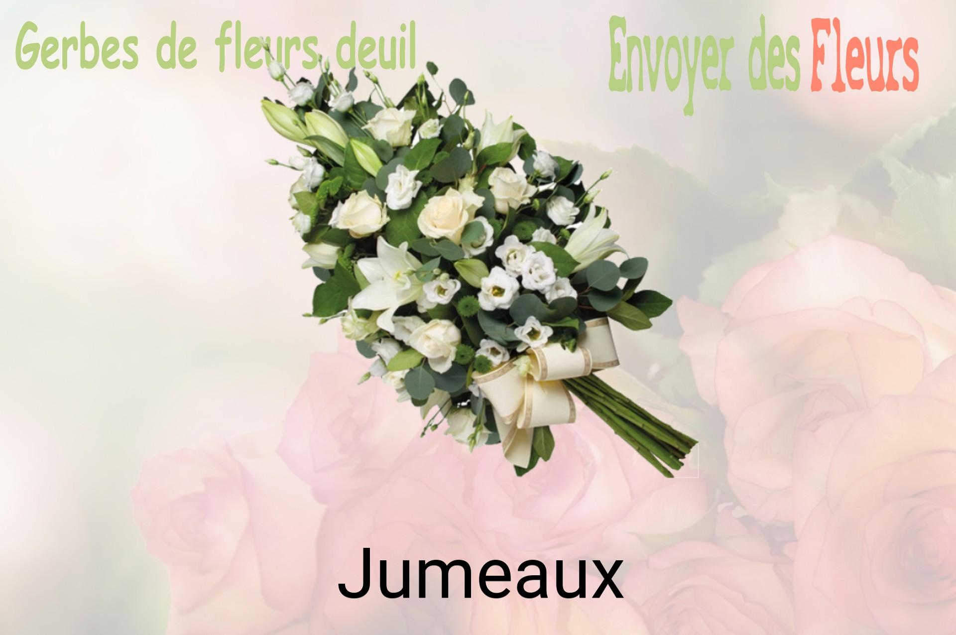 Gerbe de fleurs de deuil livrée à Jumeaux